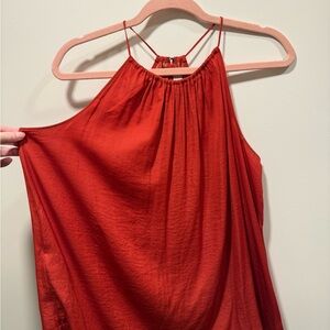 LOFT NEW Red Halter Neck Top